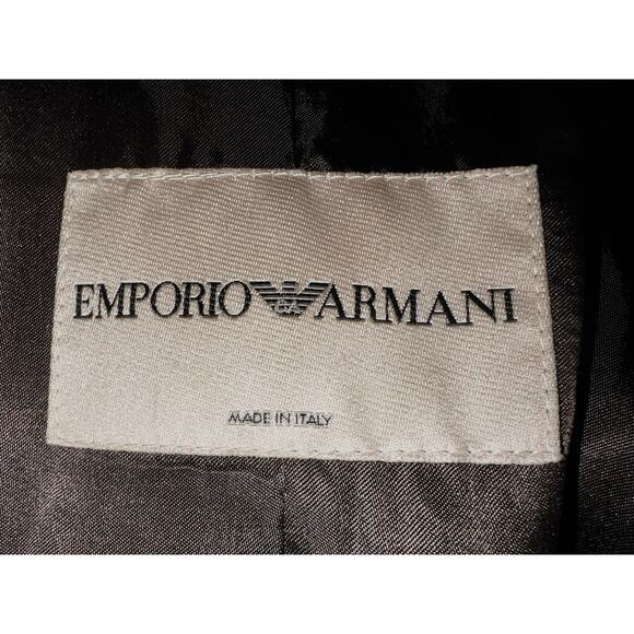 EMPORIO ARMANI GRAY CASHMERE WOOL NYLON FULL LENGTH COAT SIZE 42 IT / 6 US - Picture 4 of 5